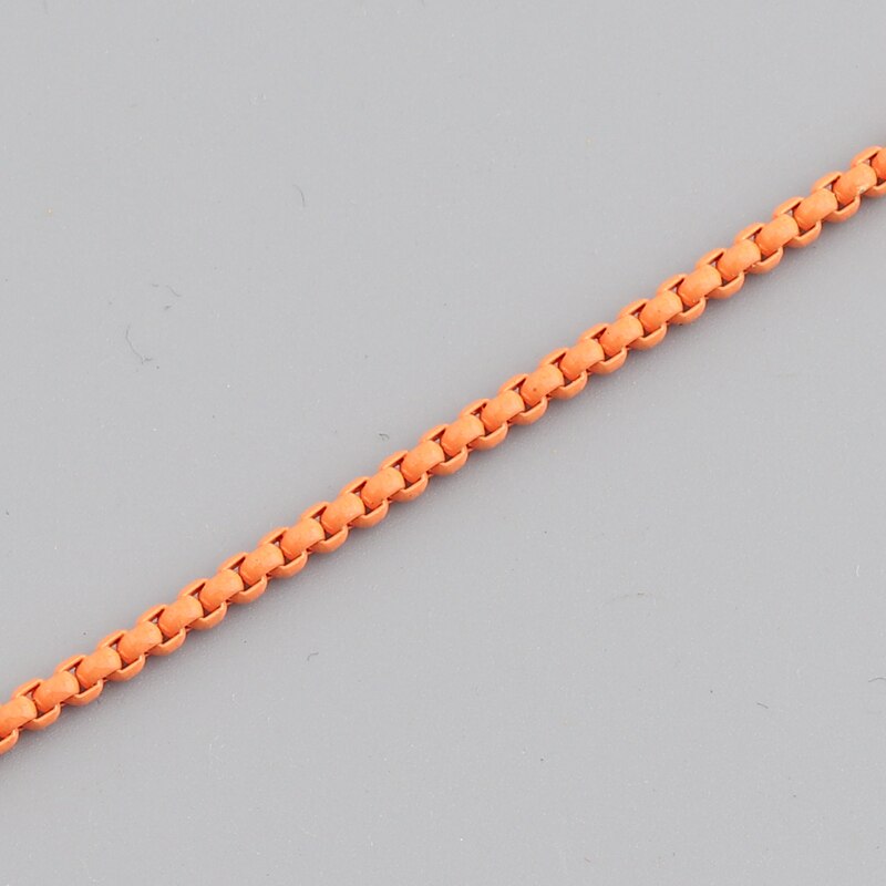 Verklaring Koper Emaille Boho Regenboog Kleur Box Ketting Choker Ketting Voor Vrouwen Meisje Collier Femme Zomer Bijoux: orange