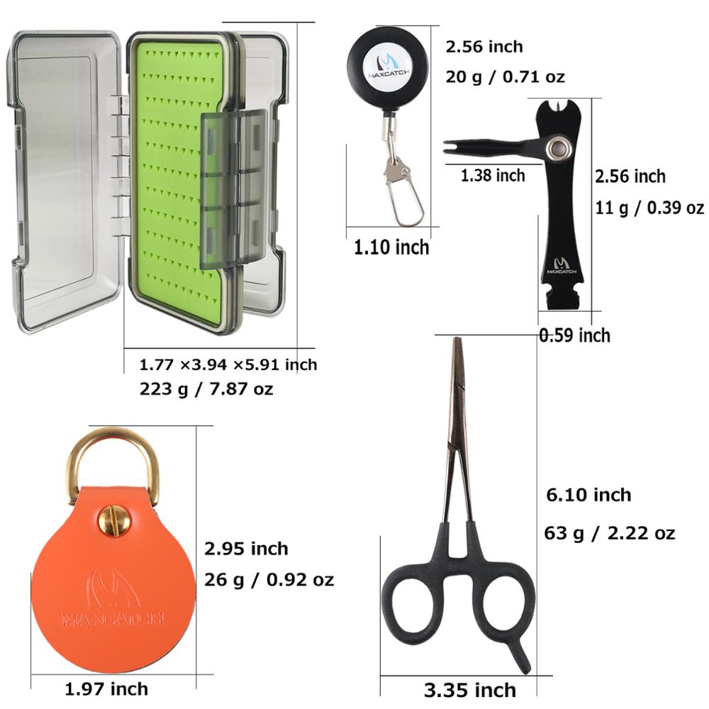 Maximumcatch Fly Fishing Tools Fishing Accessory & Forceps & Retractor & Nipper&Fly Box Flies