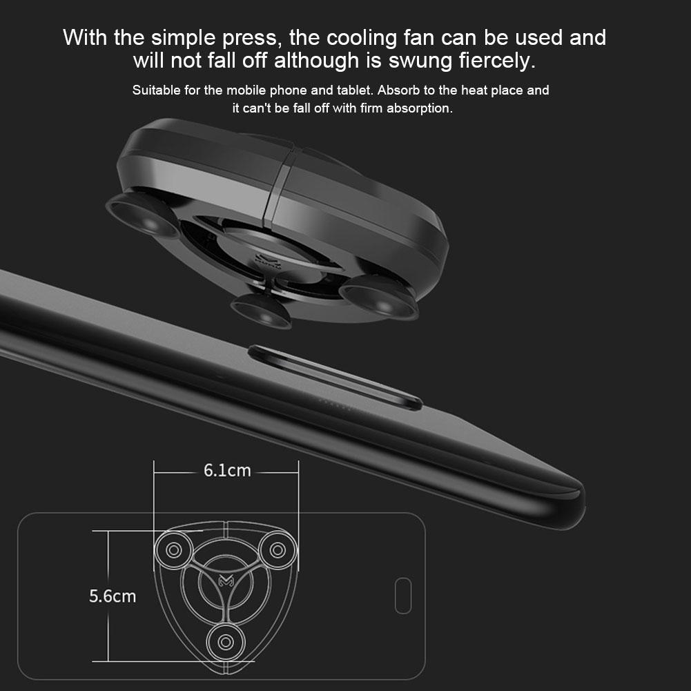 Handy-kühler, tragbarer usb-kühlpad, lüfter, kühlkörper für handys, gaming-smartphones