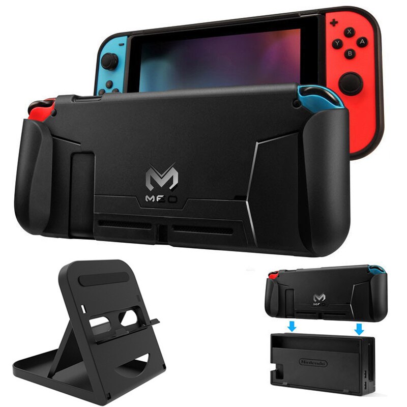 Nintend Switch Accessories Protective Case Guard Cover TPU Shell Docking Handle Grips w/ Card Slot For Nintendos Nintendoswitch: Group 6