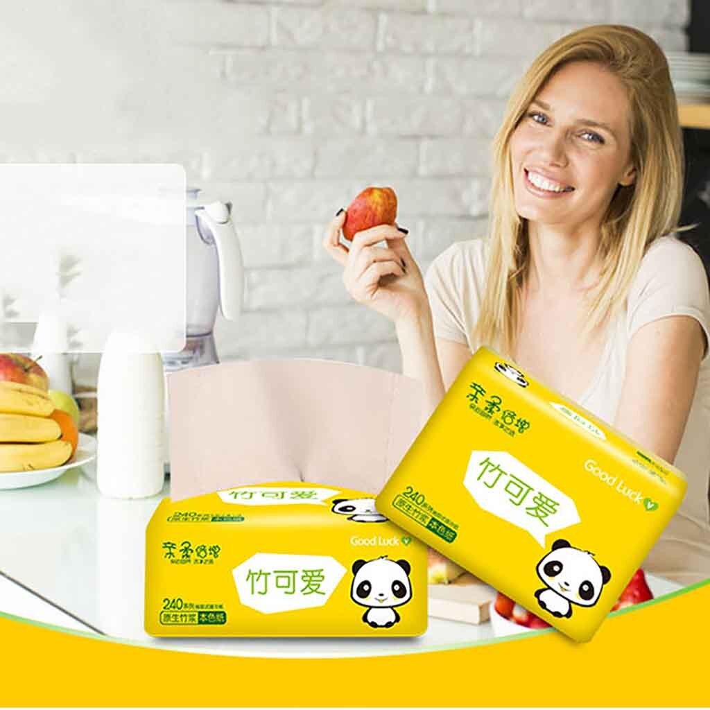 5pcs Natural toilet paper household affordable Paper Print Interesting Toilet Paper Table Kitchen Paper Paper Towel Multi-Fold