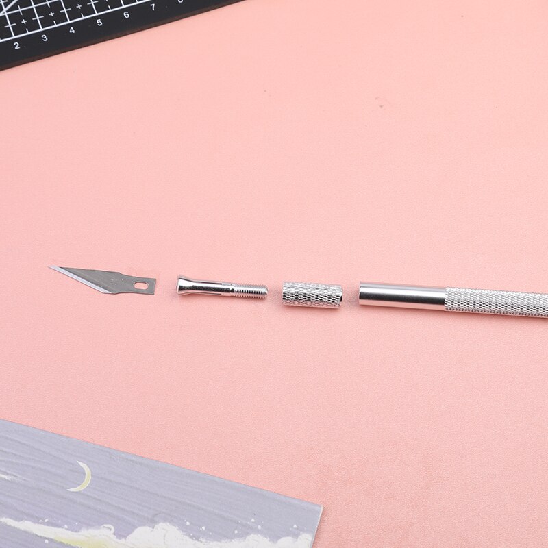 Juego de herramientas de corte de cuero , con tapete de corte A5, cuchillos de utilidad, regla de cuchillo de tallado y cuchillas para herramienta de cuero DIY