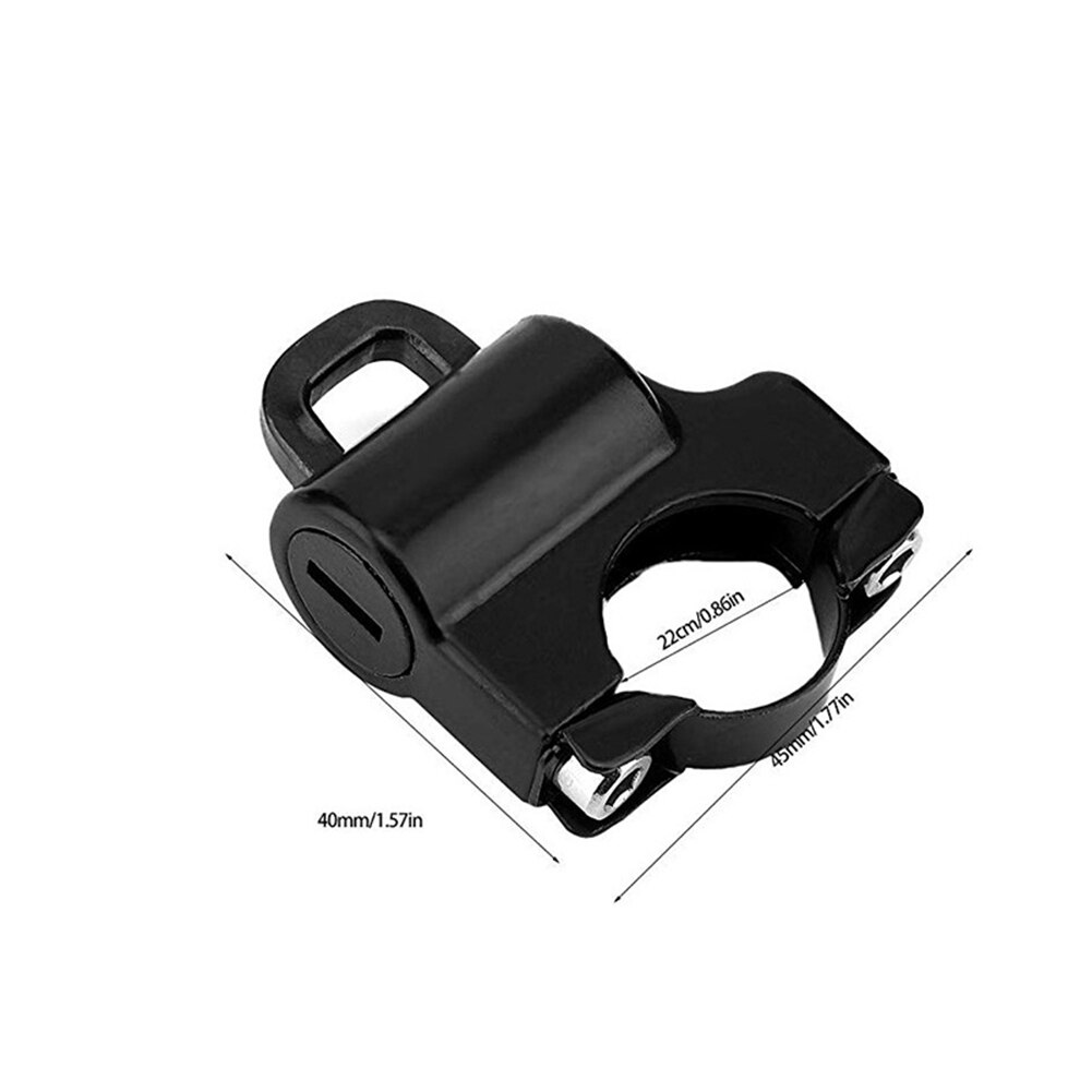 Motorcycle Helmet Lock Universal Safety Bicycle Hanging Security Quick Release For 22mm Tube With 2 Keys Anti Theft Aluminum