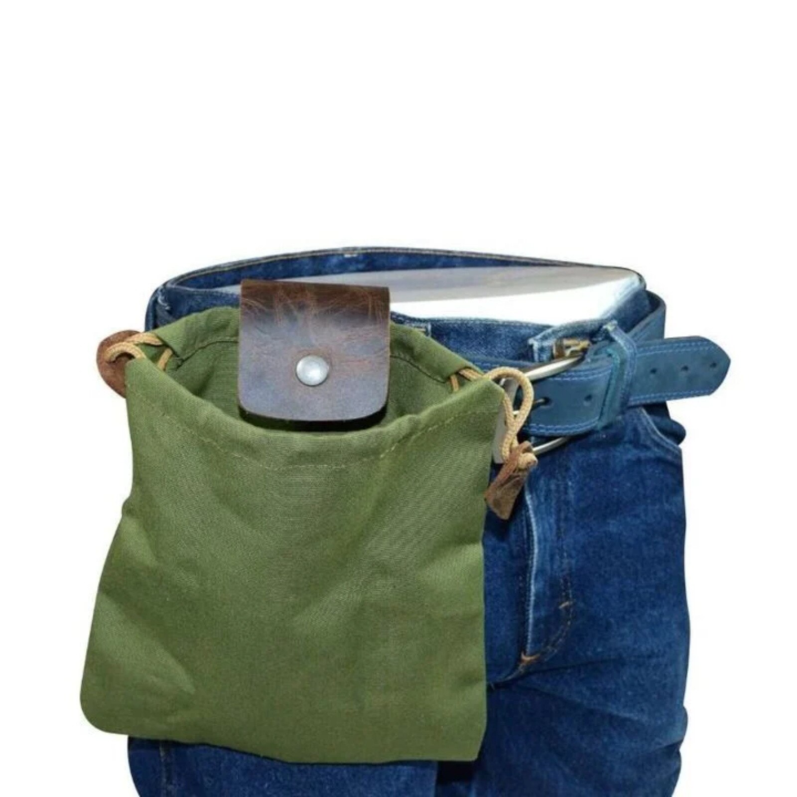 4 # Lederen Canvas Camping Outdoor Tas Canvas Foerageren Pouch Voor Wandelen, gesp Duty Tool Zakje Met Koord Voor Buitenshuis