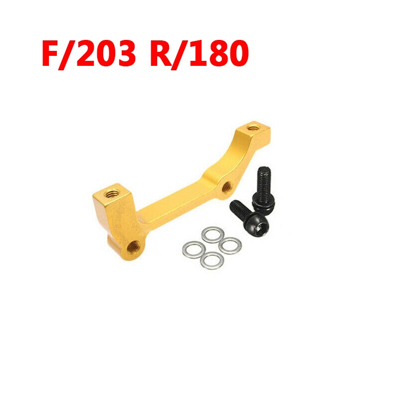 Support de freins à disque de vélo vtt, 180/203mm IS-PM, levier, Rotor avant montage pour siège arrière en aluminium, 160, 180, 203mm: Gold F203-R180mm