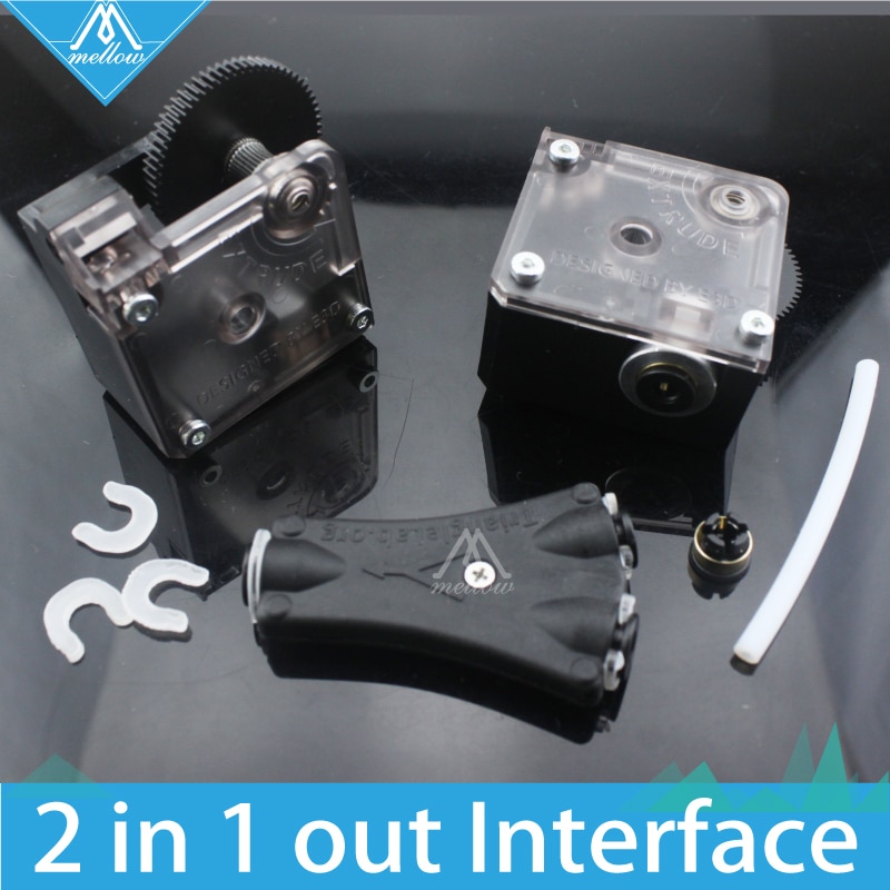 ! 3D printer V6 Cyclops dual head kit 2 in 1 out TL-Feeder bowden splitter multi feeder System with with Titan Extruder