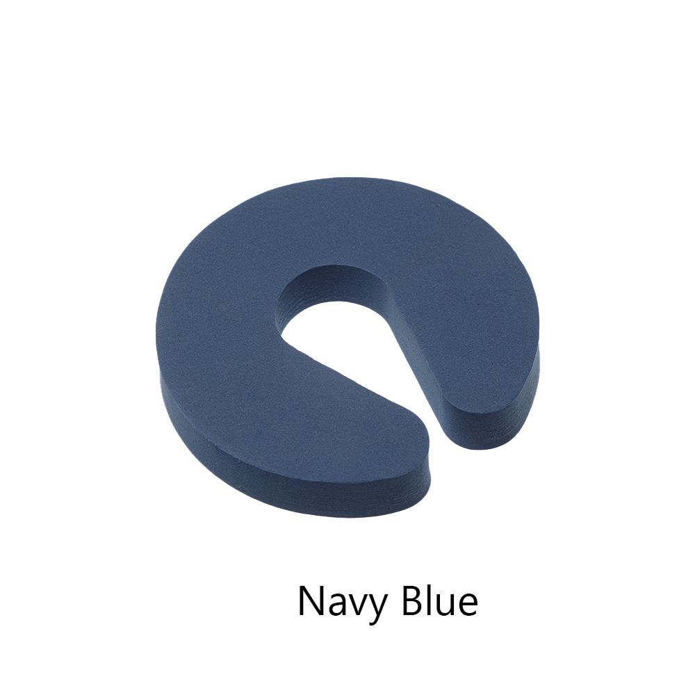 4PCS Soft Foam Door Stopper Baby Kids Safety Guard Finger Protector Home Kitchen Bedroom Security Door Clip: Navy Blue
