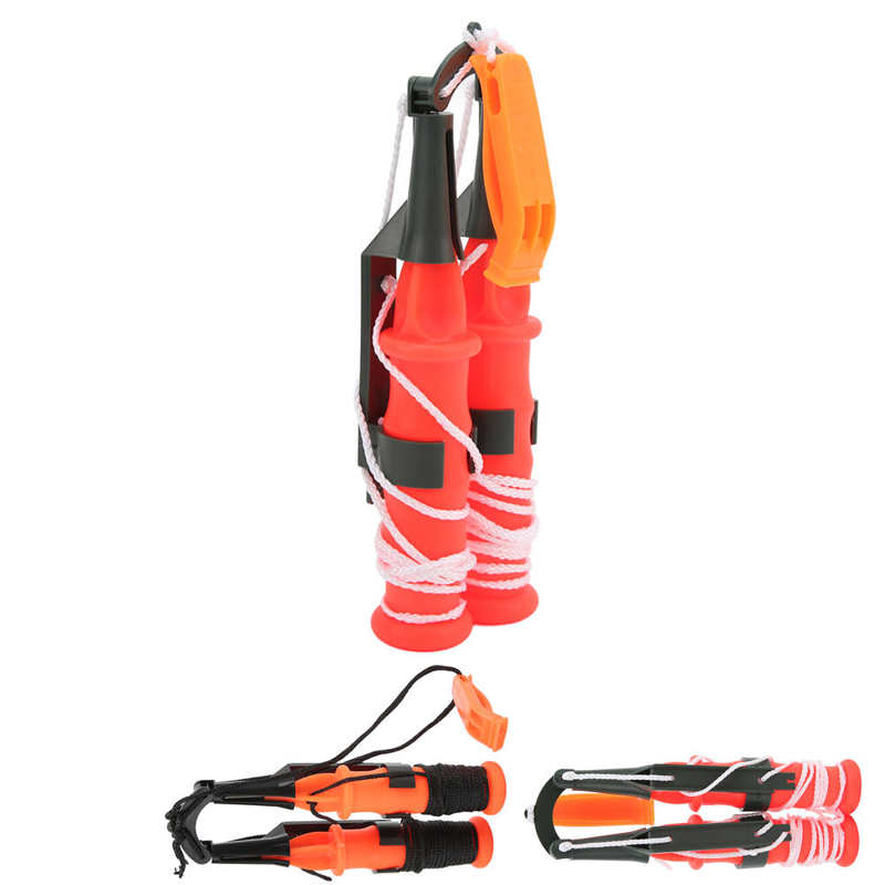 Fishing Ice Picks Orange Handle Life Saving Ice Pick with Emergency Whistle for Hiking and Fishing