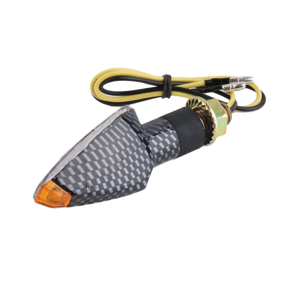 Indicador de señal de giro Universal para motocicleta, luz ámbar, flexible, lámparas irrompibles, color negro, 12V, 2 piezas, 14 LED,