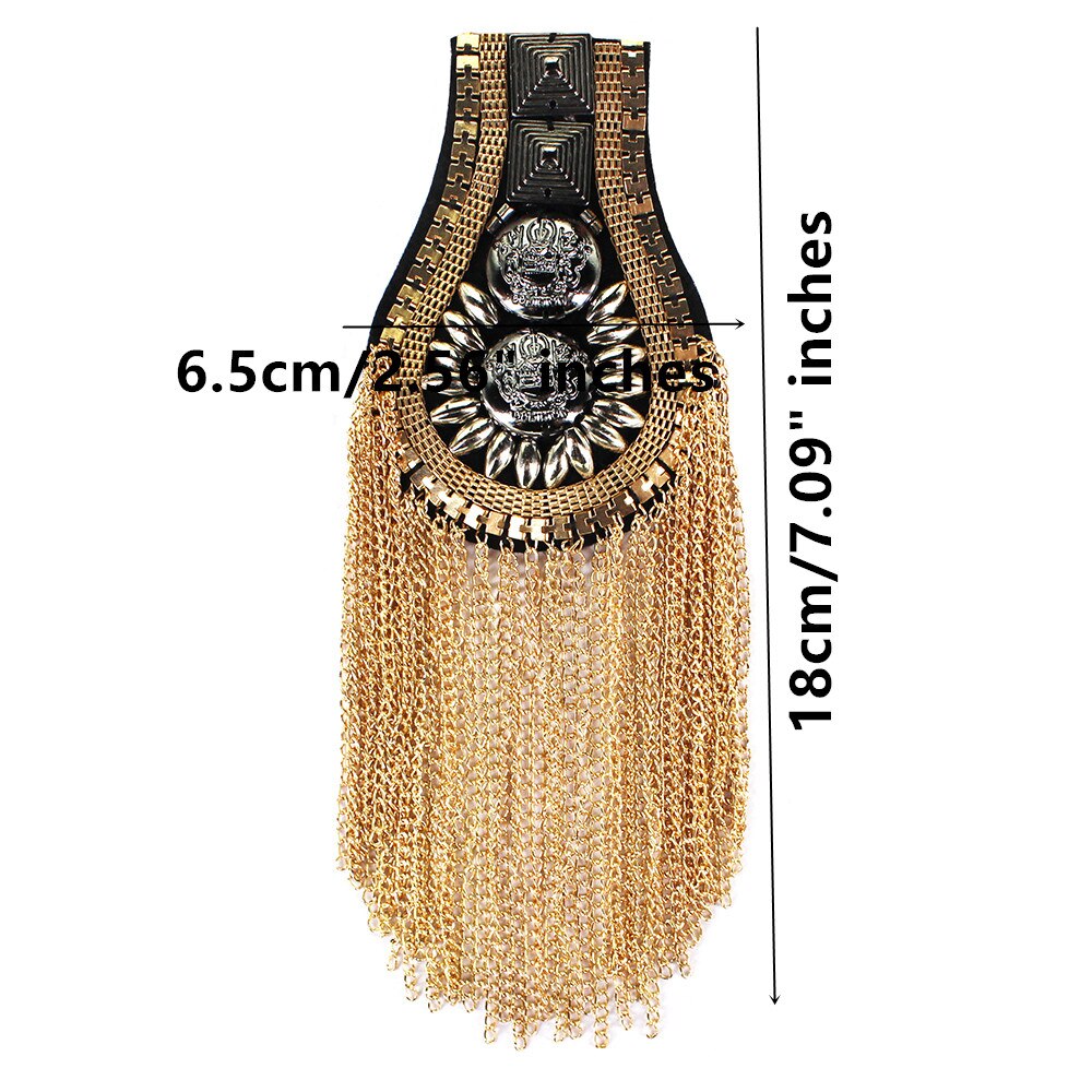 Strass Kralen Kristal Motieven Chain Fringe Patches voor Kleding Schouder Badge Naaien Garment DIY Craft B158