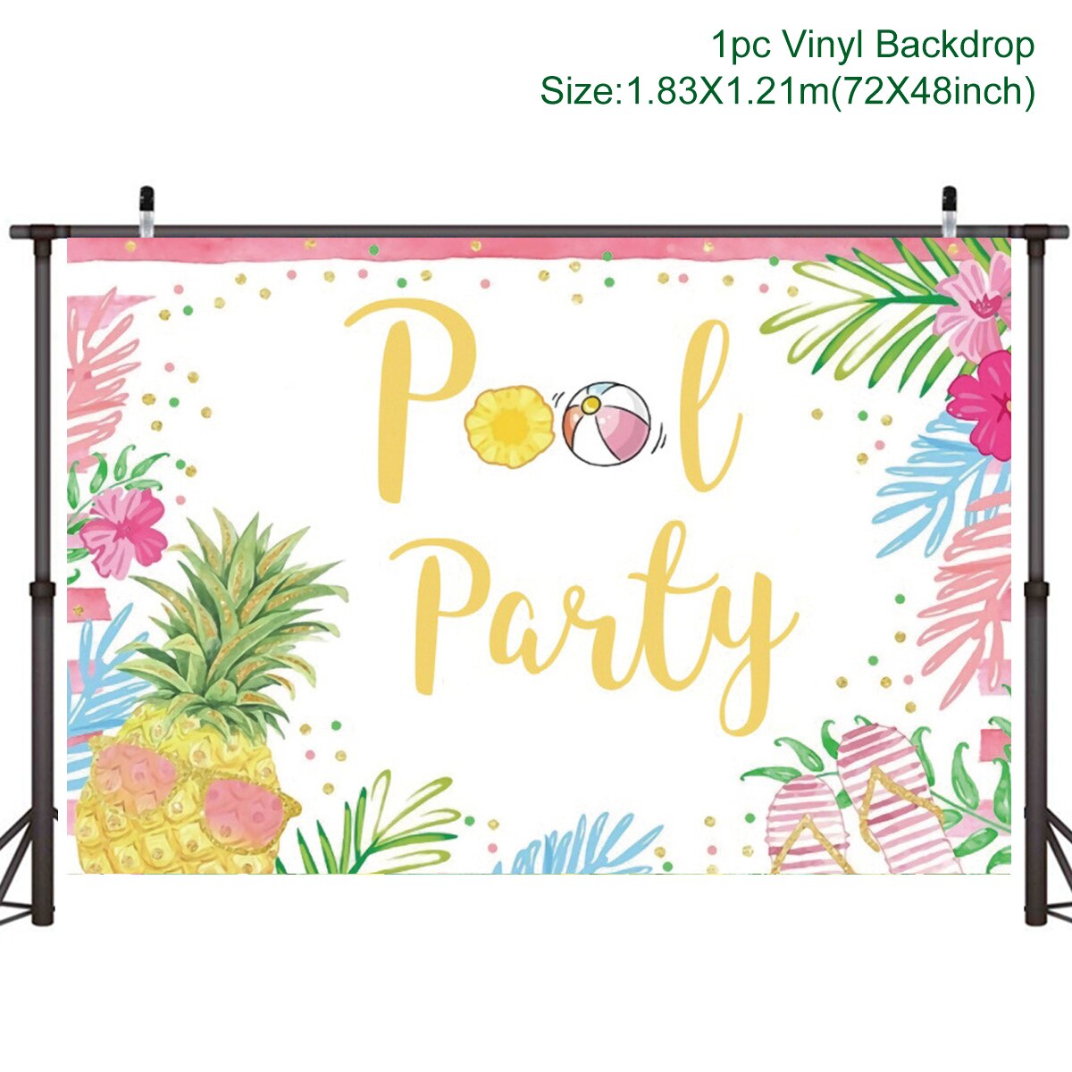 Summer Tropical Flower Aloha Hawaii Seaside Beach Sea Party Birthday Backdrop Photography Background Photographic Backdrops: 5