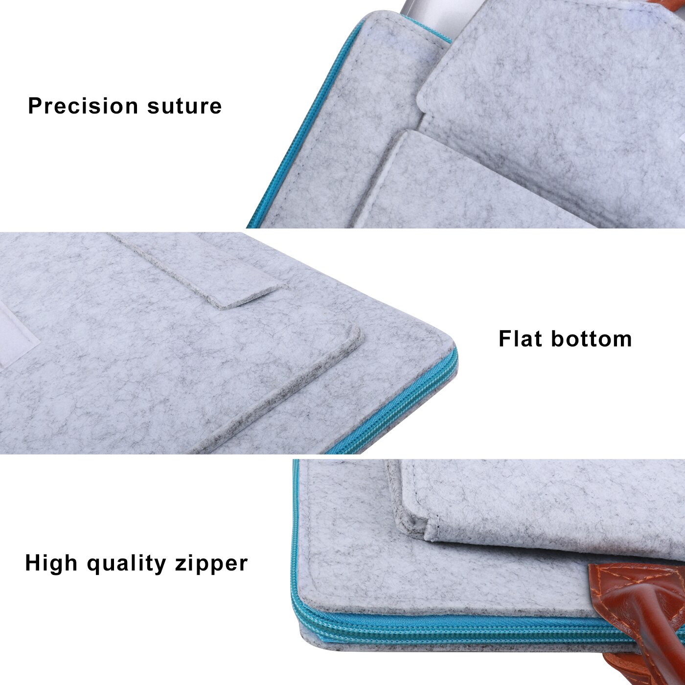 11.6/13.3/15.6 ''housse pour ordinateur portable poignée feutre ultra-léger ordinateur portable tablette IPAD étui avant-poche pochette sac porte-documents pour Macbook