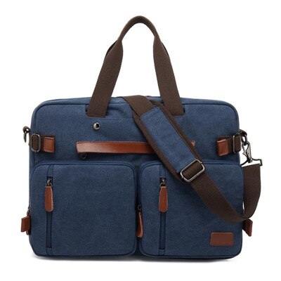 Backpack 17.3Inch Hand Laptop Backpack Outdoor Travel Business Backpack Backpack Nylon Diagonal Waterproof Backpack: CANVASBLUE / 17 Inches