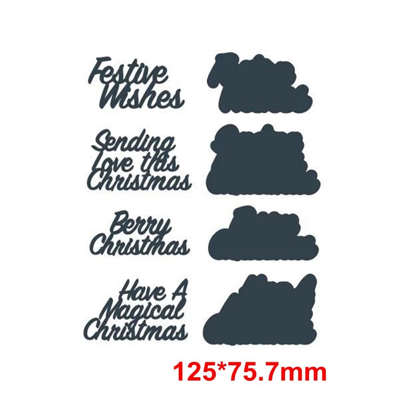 Flourishing Border Frame Metal Cutting Dies Frame&Stars&Phrases Die Cuts For Card Making DIY Embossed Crafts Cards: 6