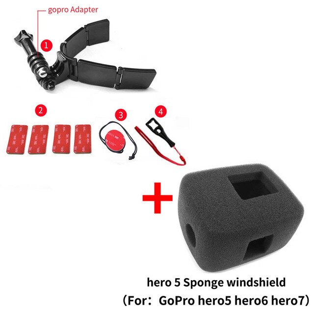 TUYU-soporte de montaje de barbilla para casco de motocicleta, para GoPro Hero 9, 8, 7, 5, SJCAM, SJ4000, DJI, OSMO, Eken, Insta360: For Gopro 7 6 5
