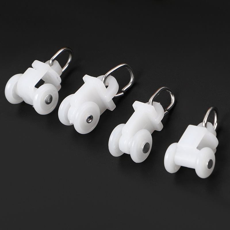 Rail de rideau à poulie, crochet à petite pointe, rail droit, rail incurvé, crochet en plastique expert, crochet en S, support de rideau