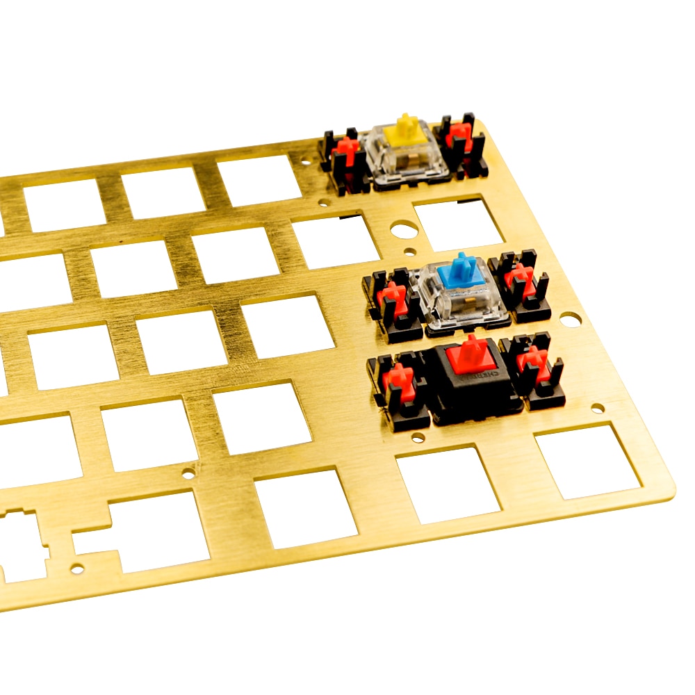 GK61 GK64 klawiatura mechaniczna CNC mosiądz rysunek zbieżność pozycjonowanie płyta wsparcie ANSI dla GH60 60% klawiatura DIY