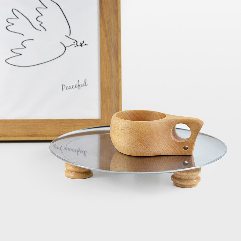 Bandeja de almacenamiento de hierro, soporte de exhibición de placa decorativa de pies altos de madera, bandejas decorativas de joyería, sala de estar, cocina, almacenamiento