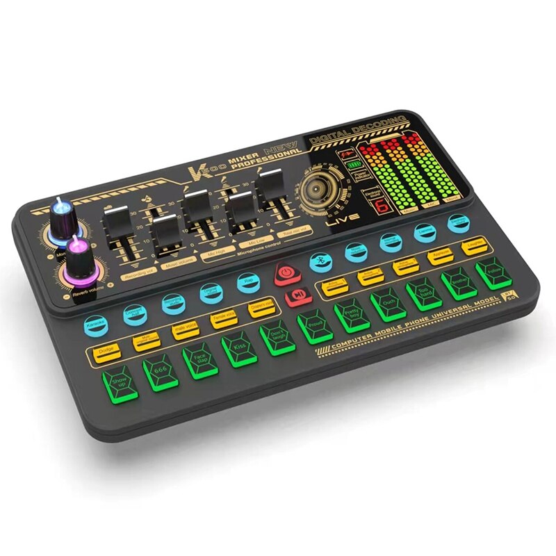 Sk500 mobile phone computer sound card karaoke portable live tikitok voice changer device audio mixer