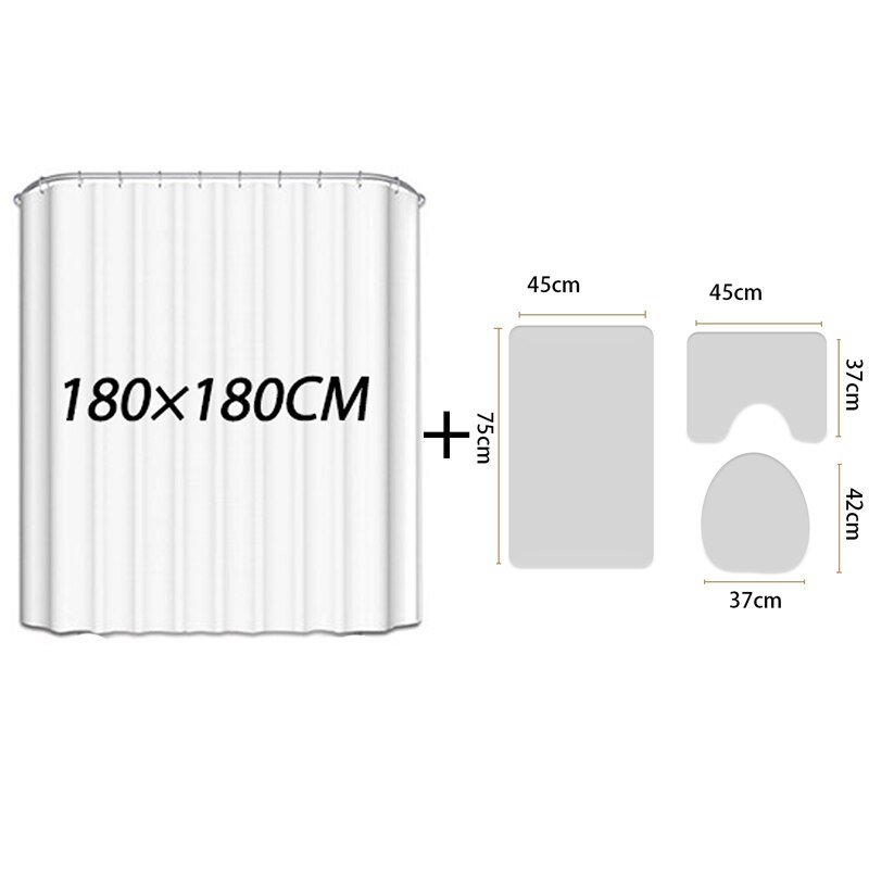 Gedrukt Bloemen Badmat En Douchegordijn Set Microfiber Wc Cover Badmat Badkamer Voet Mat Absorberende Wc Vloer Tapijt