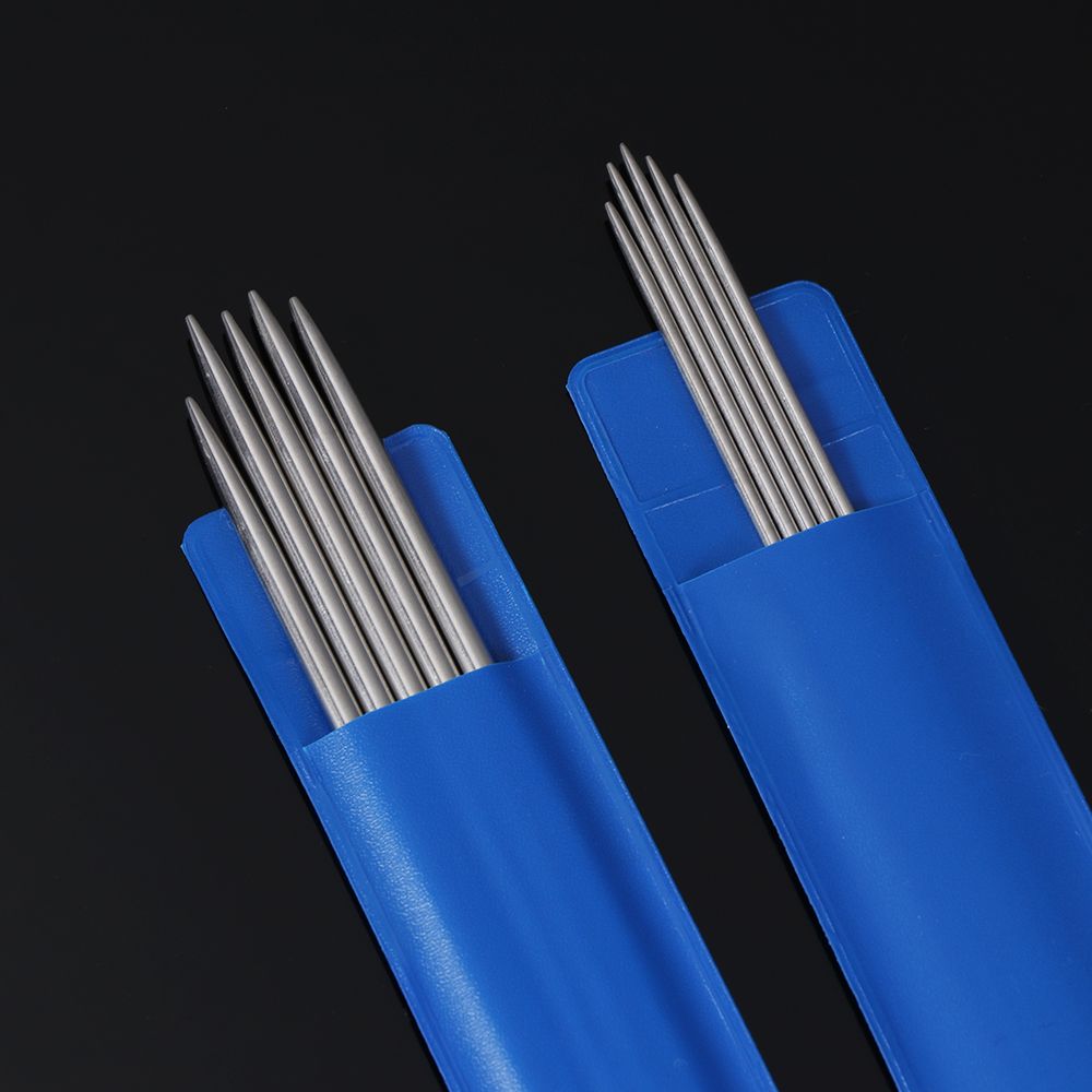 Agujas de tejer rectas de acero inoxidable, ganchos de ganchillo de Metal, juego de manualidades de tejido de suéter DIY, accesorios de herramientas de punto, 5 piezas
