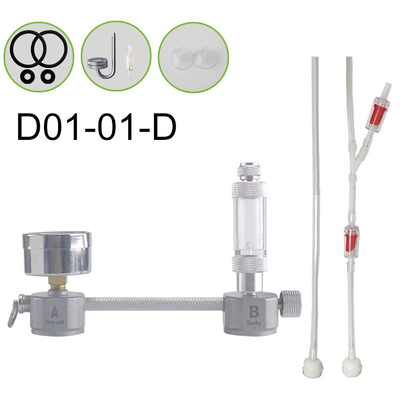 Kit de sistema generador de CO2 para acuario, con válvula solenoide, contador de burbujas para plantas,