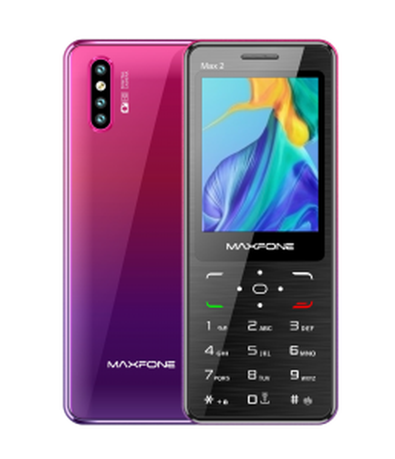 Téléphone portable maxfone max 2 à bouton-poussoir, écran de 2.4 pouces, double carte sim, grand clavier, bluetooth, lampe de poche,  mp3 appareils photo, bighorn