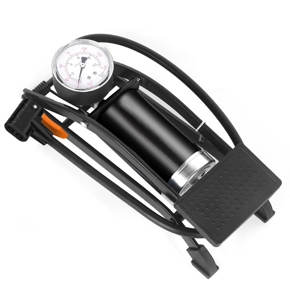 Air Pump High Pressure Single Double Cylinder Foot Pedal Inflator for Xiaomi M365 Scooter Bicycle Car Motorcycle Inflatable Pump: Single Cylinder Pump