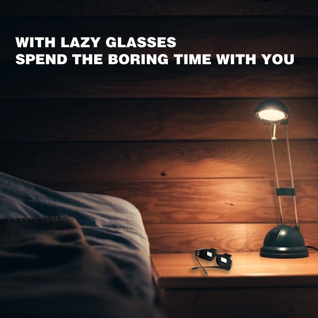 Verbazingwekkende Lazy Periscope Horizontale Reading Tv Sit View Glazen Bed Prism Spectacles Smart Glazen Op Bed Liggen Bril Alleen uc