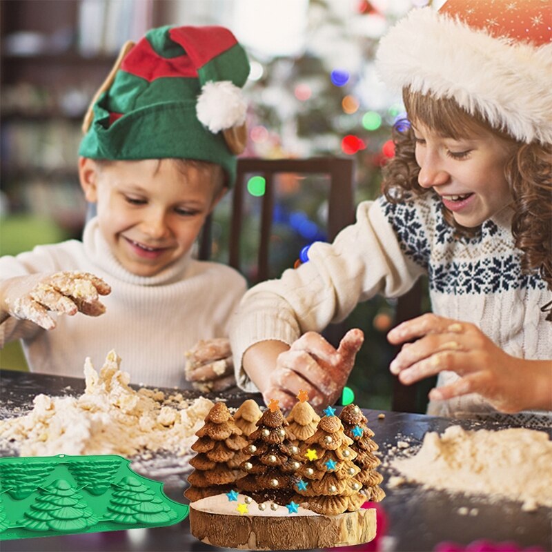 Kerst Siliconen Bakvorm Kerstboom Cakevorm Snoep Mallen Xmas Partijen Bakvormen Voor Bakken Lover