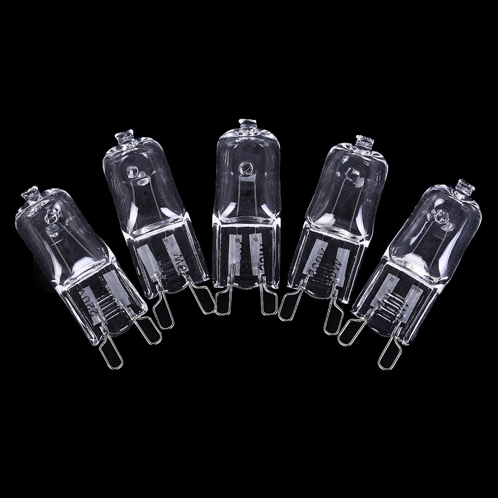 5 st / part dimbar  g9 halogenlampa 20w/40w/60w 220v 2900k varmvit för vägglampa klart glas med en inre låda