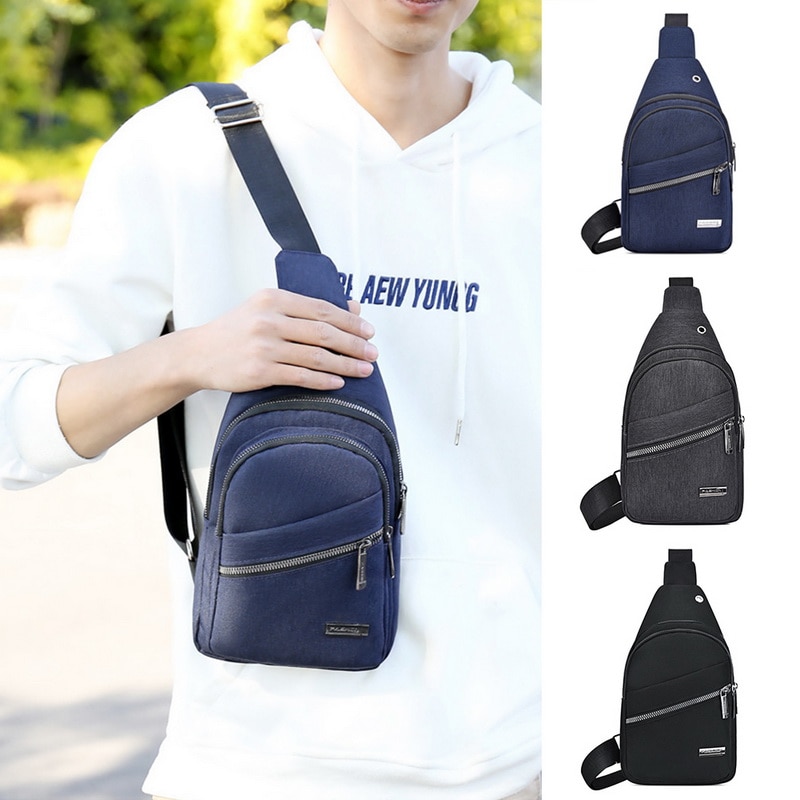 Men Waterproof Bags Outdoor Male Crossbody Bag with Interface Sports Packs Anti-theft