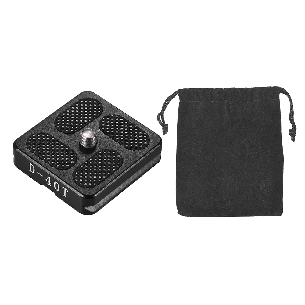 40*38mm Size Aluminum Alloy Universal Quick Release Plate D-40T QR Plate with 1/4 Inch Screw Tripod Ball Head Camera Accessory