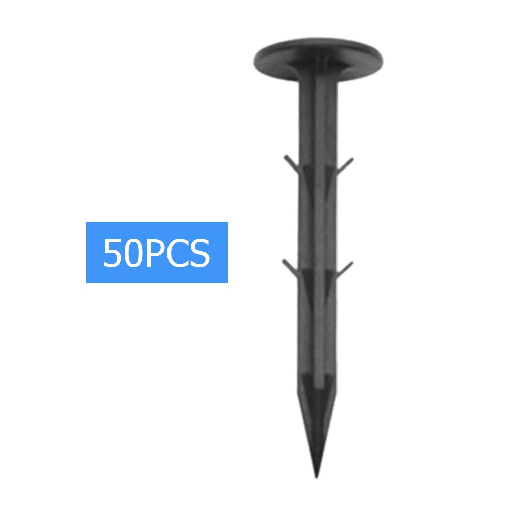50pcs Practical Plastic Anchor Stakes Garden Netting Film Anchor Stakes Pegs Ground Cloth Fastening Barbed Nail