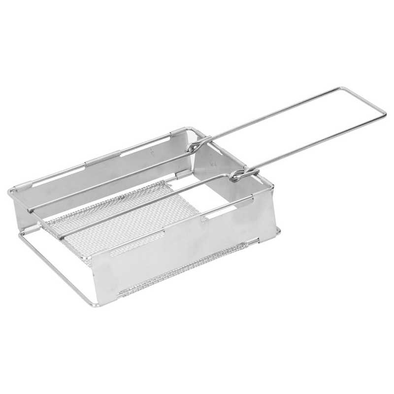 Portable Stove Toaster Foldable Stainless Steel Toaster Plate Outdoor Camping Bread Toaster Grill Hiking Picnic Mesh Net Grill