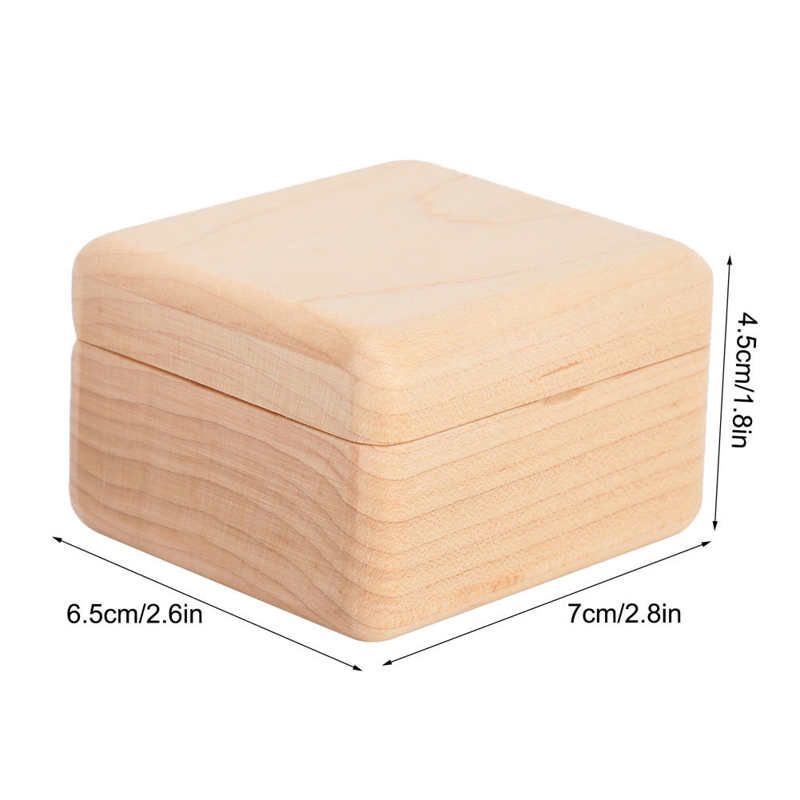 Wood Musical Box Mini Size Birthday Small Musical Boxes for Children Parents