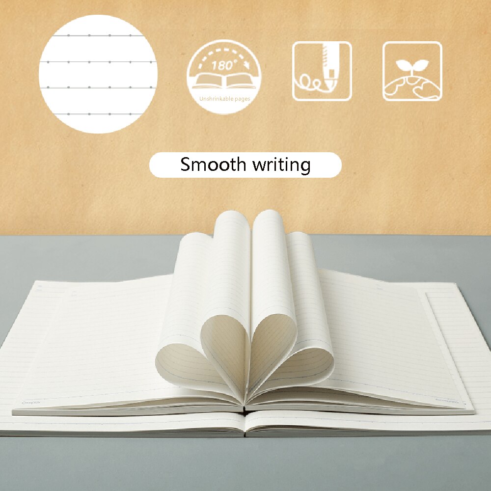 2 pcs Japan KOKUYO Wireless Binding Book Campus Kraft Paper Cover Binding Book Students Use Retro Dotted Notepad