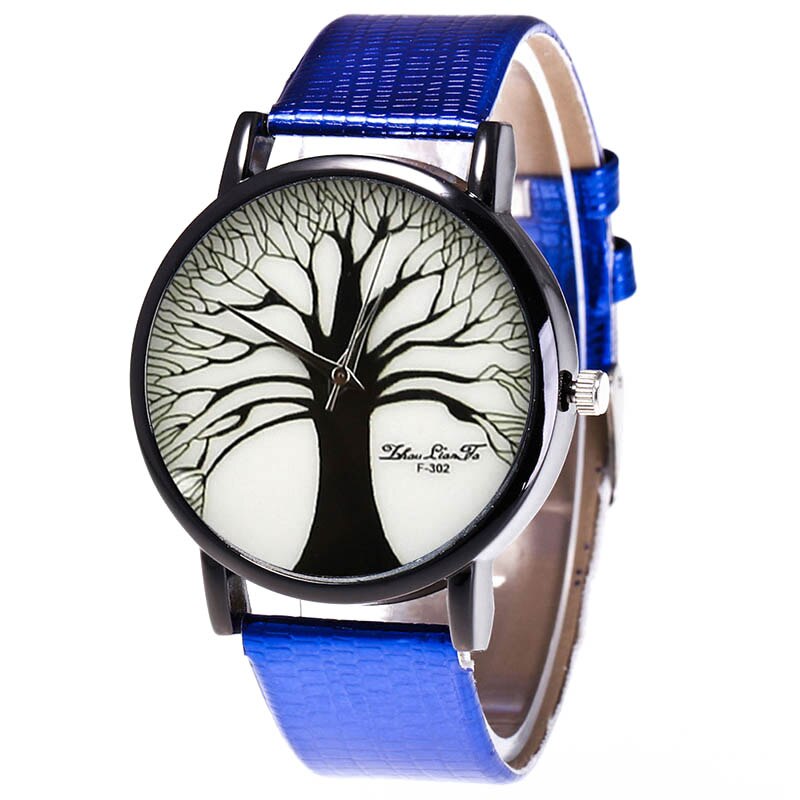 Mode Quartz Horloge Heren Vrouwen Paar Elektronische Horloge Boom met PU Wrist Strap LL @ 17: Blauw