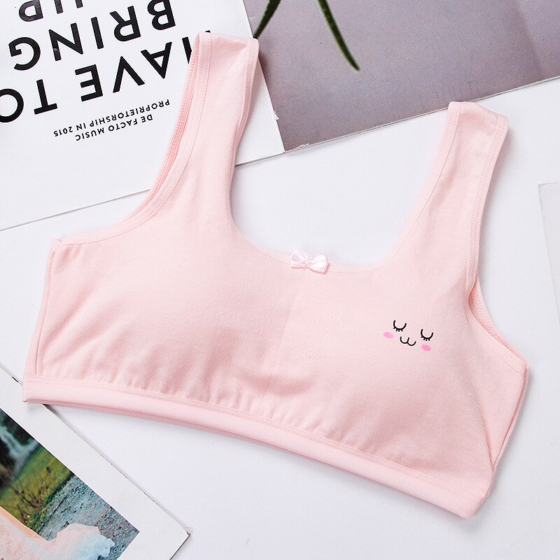 Teenage Girl Bra Seamless Bralette Full Cup Cotton Underwear Sleep Bra Tube Top Young Girls Lingerie Intimates Sports Vest Bras: 1 / 8