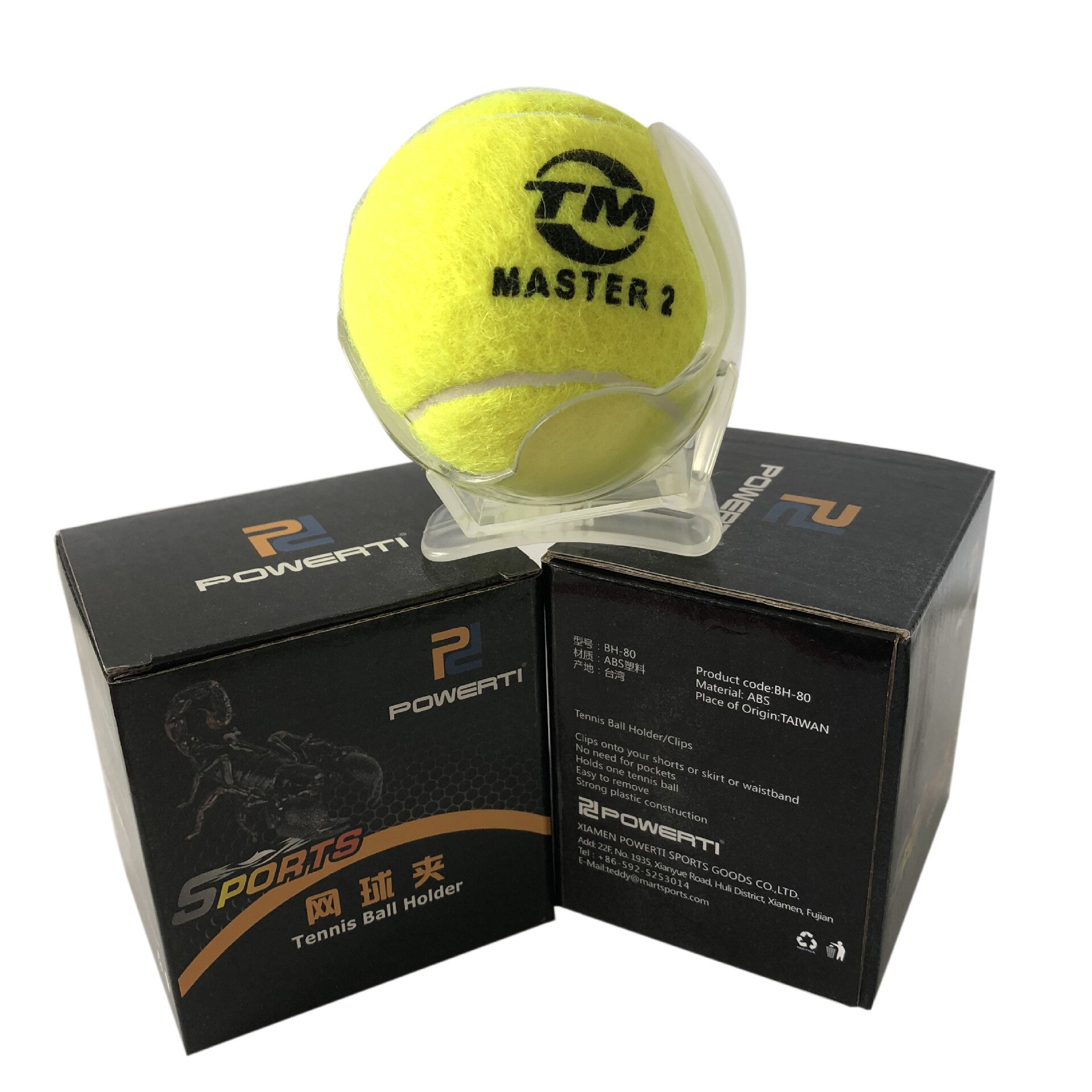 Specal Aanbieding Powerti 1Pc Professionele Tennisbal Holder Taille Clip - Clear Stijlvol , 100% Nieuw En