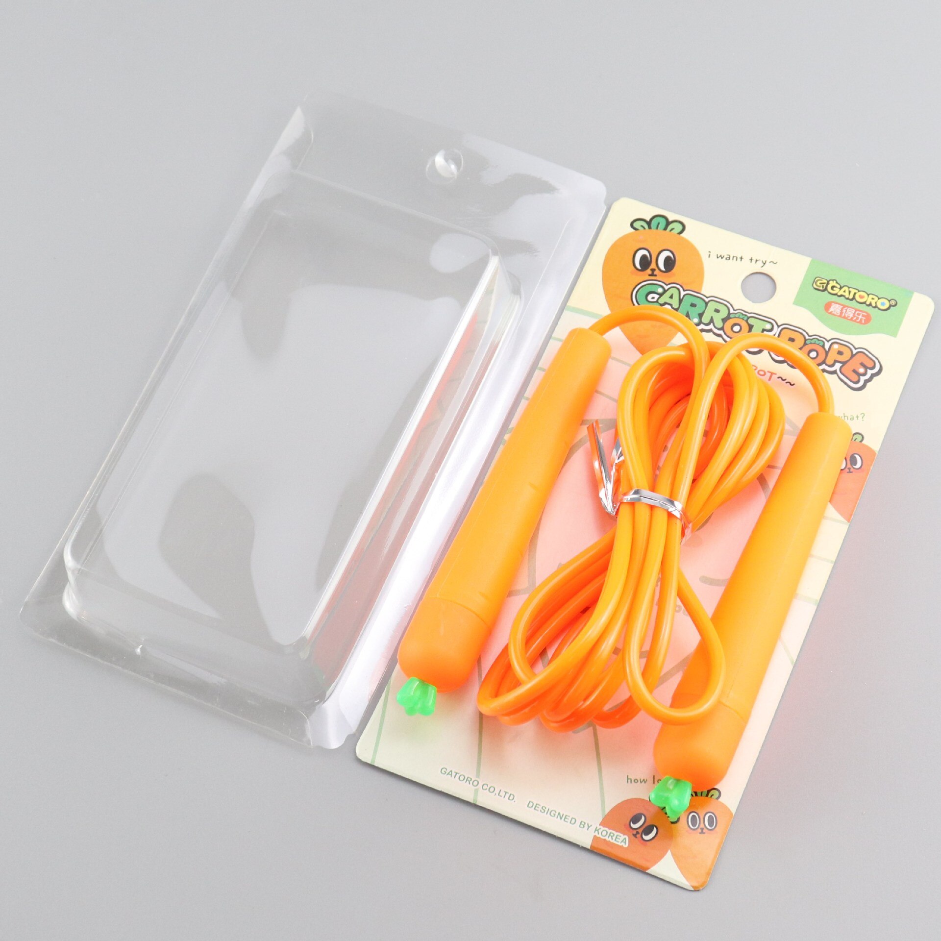 Carrot Cartoon Kids Skipping Rope Child Primary School Students Physical Fitness Exercise for Jumping Rope Beginner