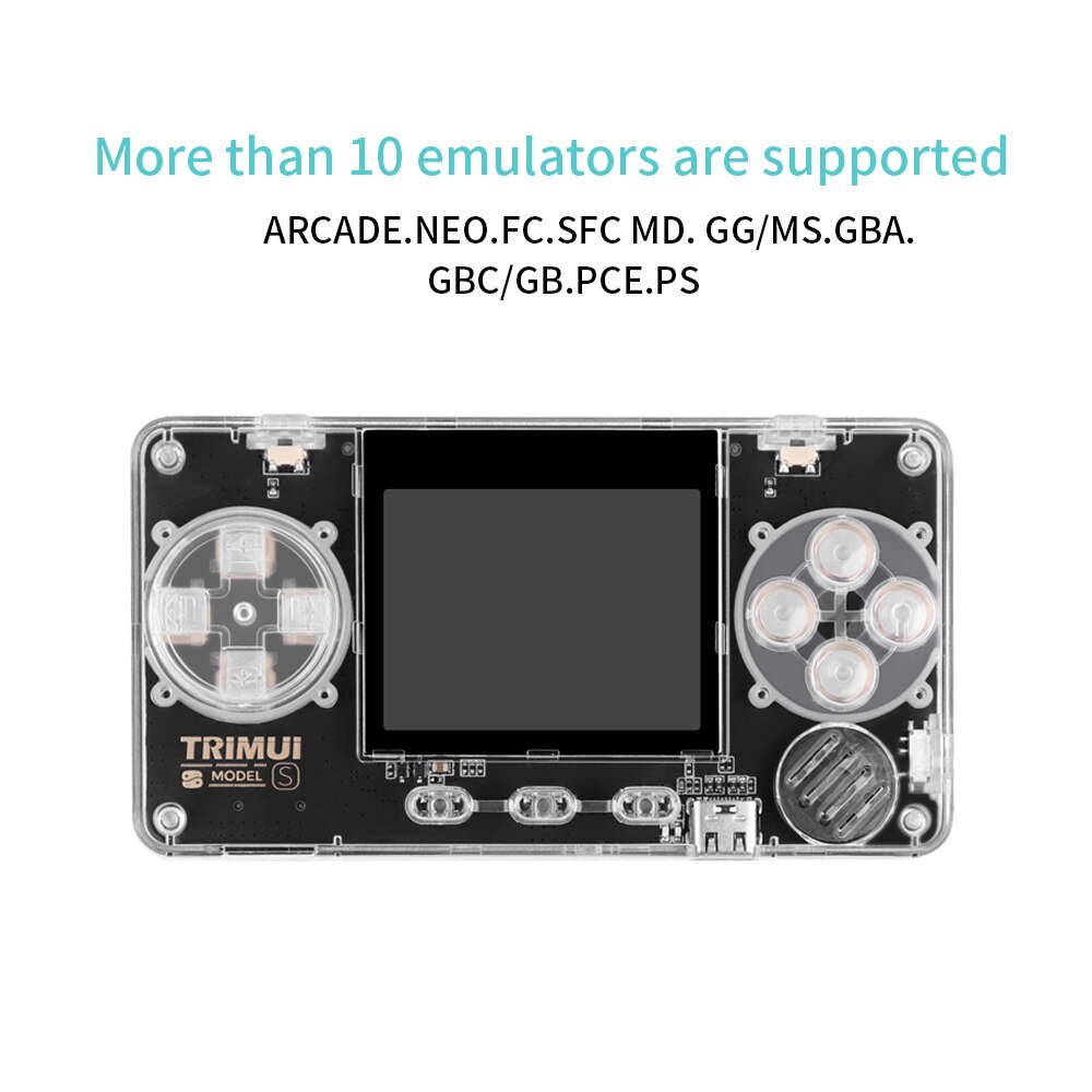Trimui-Ultra Kleine Retro Handheld Ips Scherm Transparante Metalen Shell, Video Speler