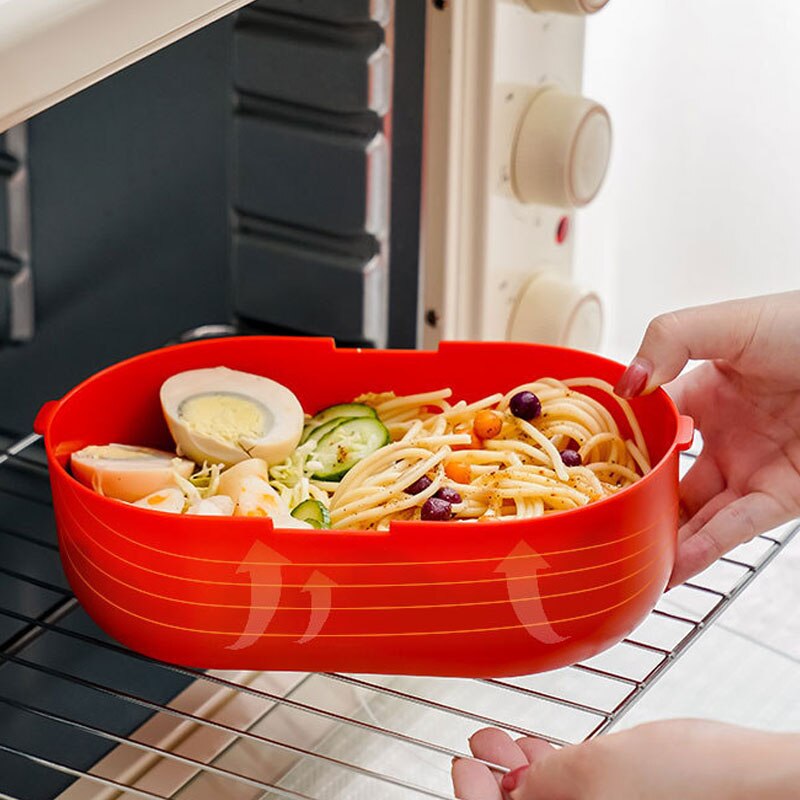 Cartoon Lunch Box Double-Layer Student Lunch Box Portable Large-Capacity Microwaveable Lunch Box Fruit Food Container Box