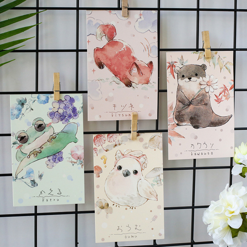 30 Pcs/lot Kawaii Cartoon Greeting Card Postcards Birthday Christmas Greeting Card/wish Card