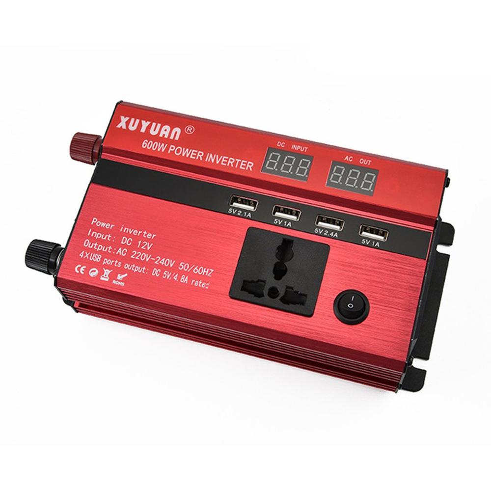 Xuyuan Portable voitures véhicules puissant onduleur chargeur avec LCD écran convertisseur 12V à 220v/600w