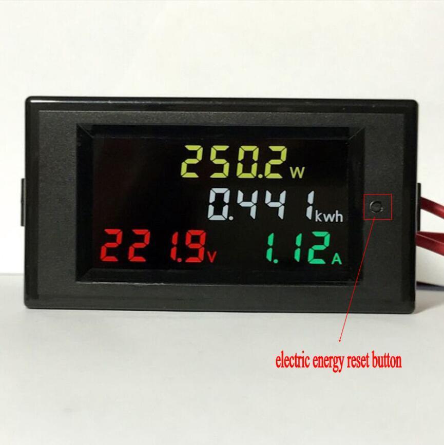 AC 80-300v LCD 100A Volt Watt Power Meter Ammeter Voltmeter Electric KWH meter