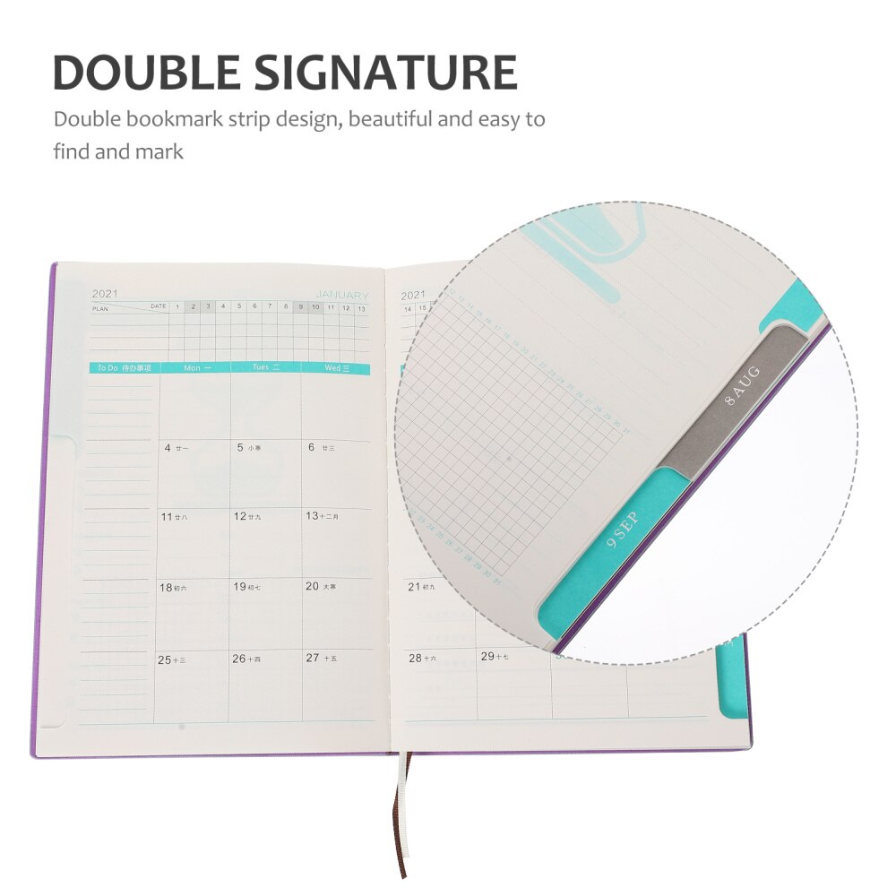 1pc Daily Writing Notebook Schedule Notepad Efficiency Notepad Planning Handbook