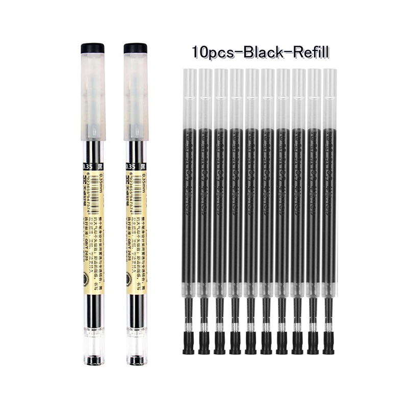 Gel Stifte 0,35mm verrotten/Schwarz/Blau Tinte einstellen Minen Stange Gel Stift Für Griff Marker Schule Büro schreibwaren Schüler Schreibwaren: Licht Gelb