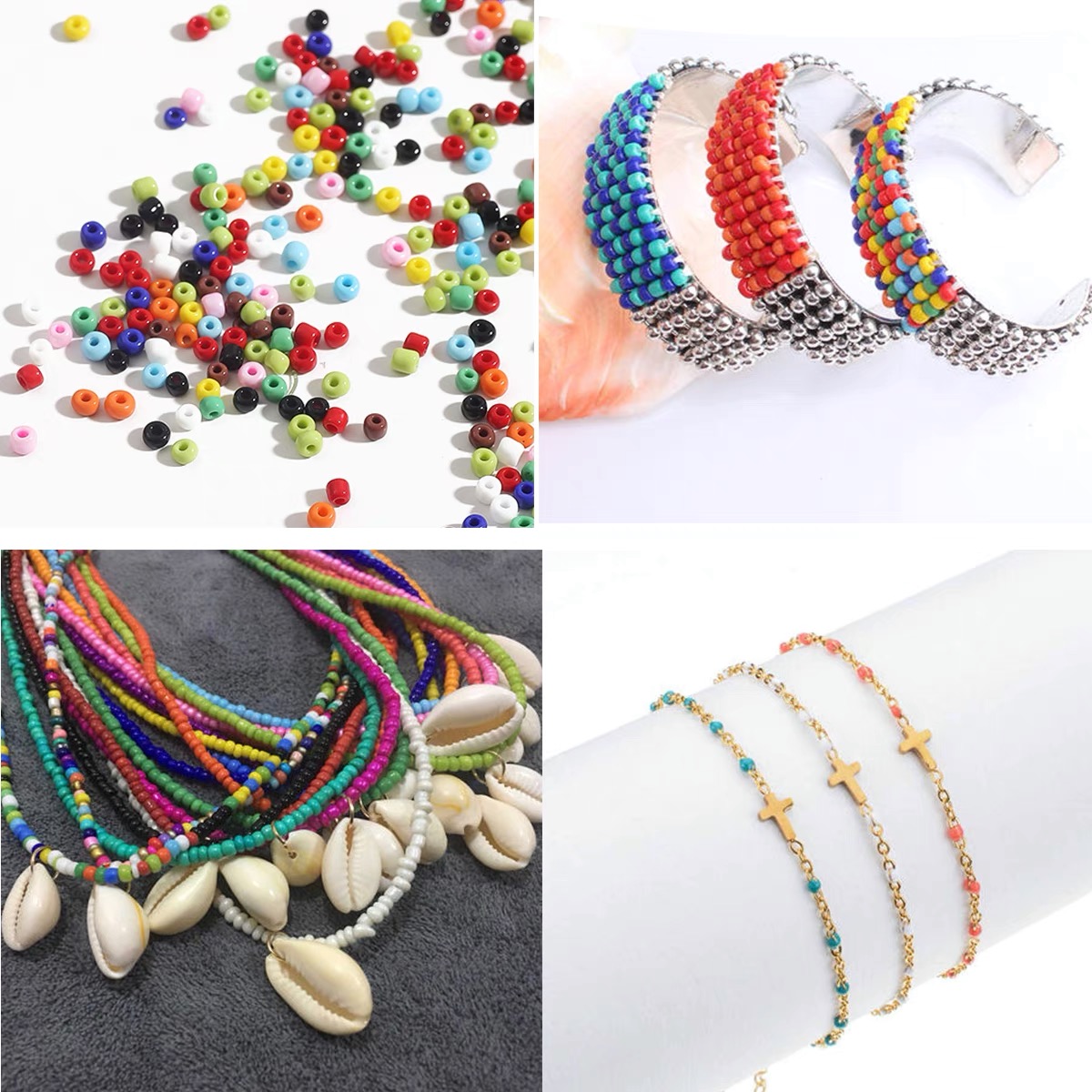Colgante de corazón de 15g, 2mm, 3mm, 4mm, efecto de teñido, cuentas de semilla de cristal checo, cuentas de pulsera DIY para fabricación de joyas, accesorios