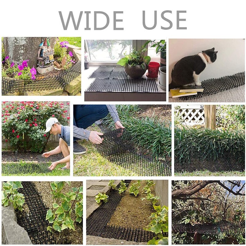 Garden Efficient Blocking Cat Deterrent Mat Spike Portable Anti-Cat Dog Pad Convenient Outdoor Supplies Prickle Strip Dig Stop